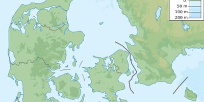 Карта на Дания височина