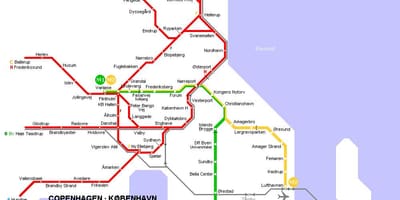 Карта на метрото Дания 