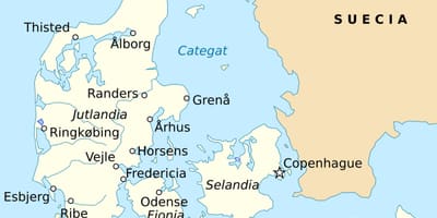 Карта фредерисия Дания