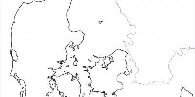 Карта на Дания контур
