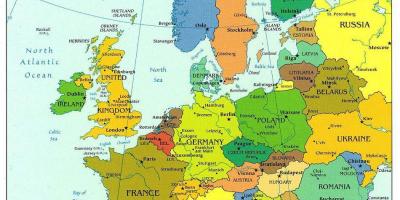 На картата На Европа Дания